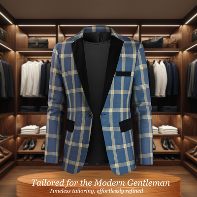 Ethan | Men’s Gentlemen's Plaid Blazer