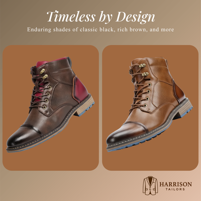 Nathan | Faux Ankle Boots with Side Zipper & Rubber Sole