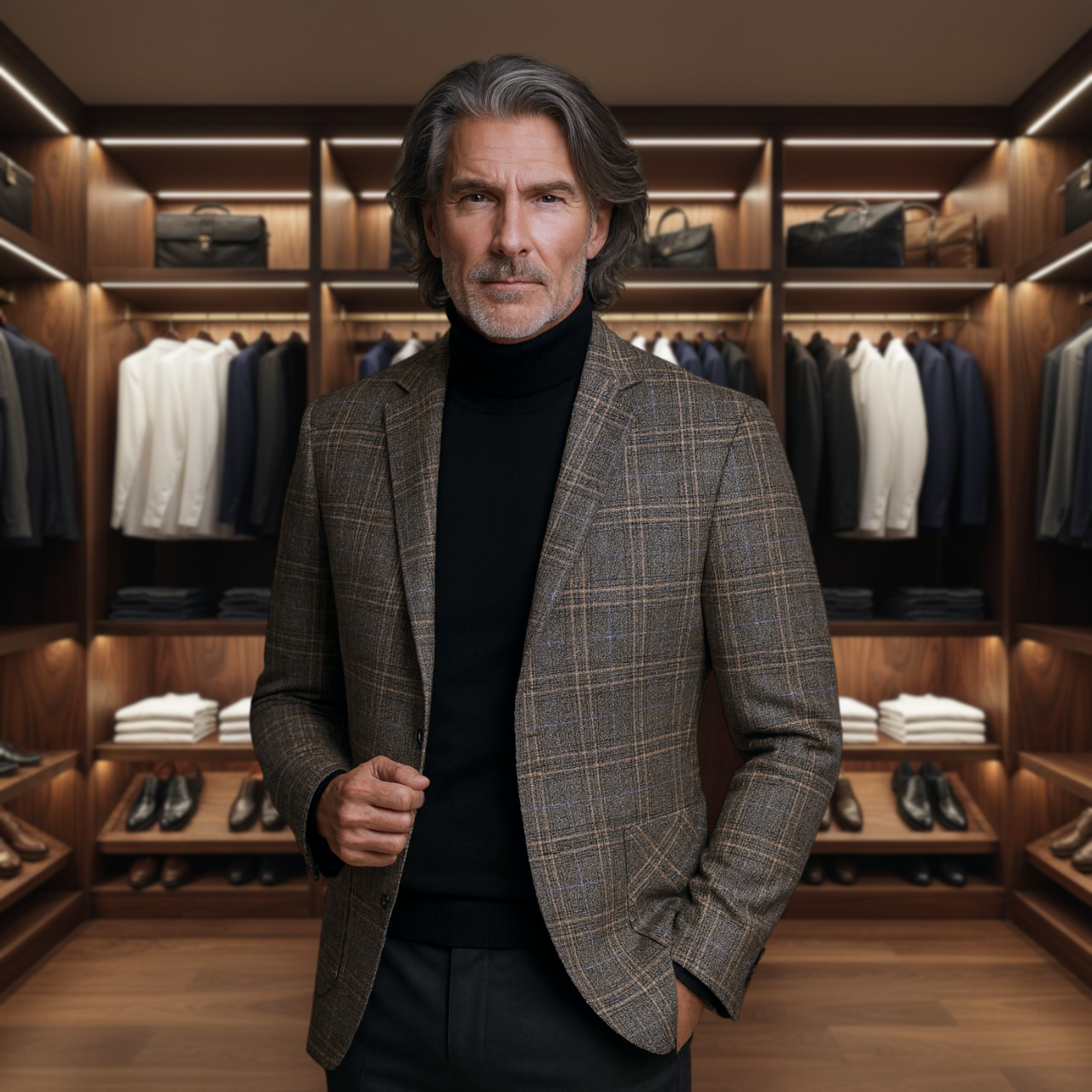 Peter | Tailored Plaid Jacket for Business