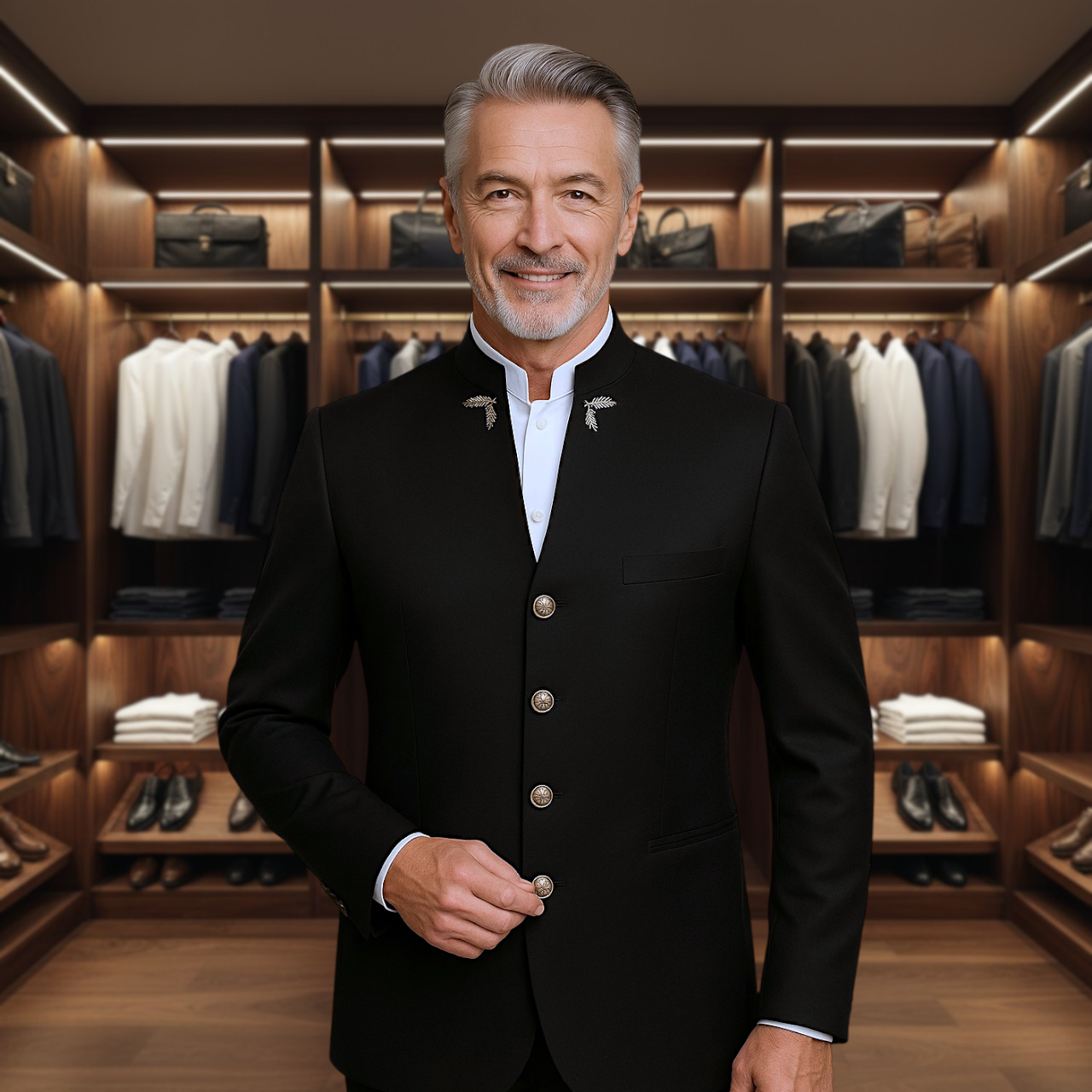 Lucas | Classic Stand Collar Jacket