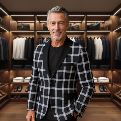 Ethan | Men’s Gentlemen's Plaid Blazer