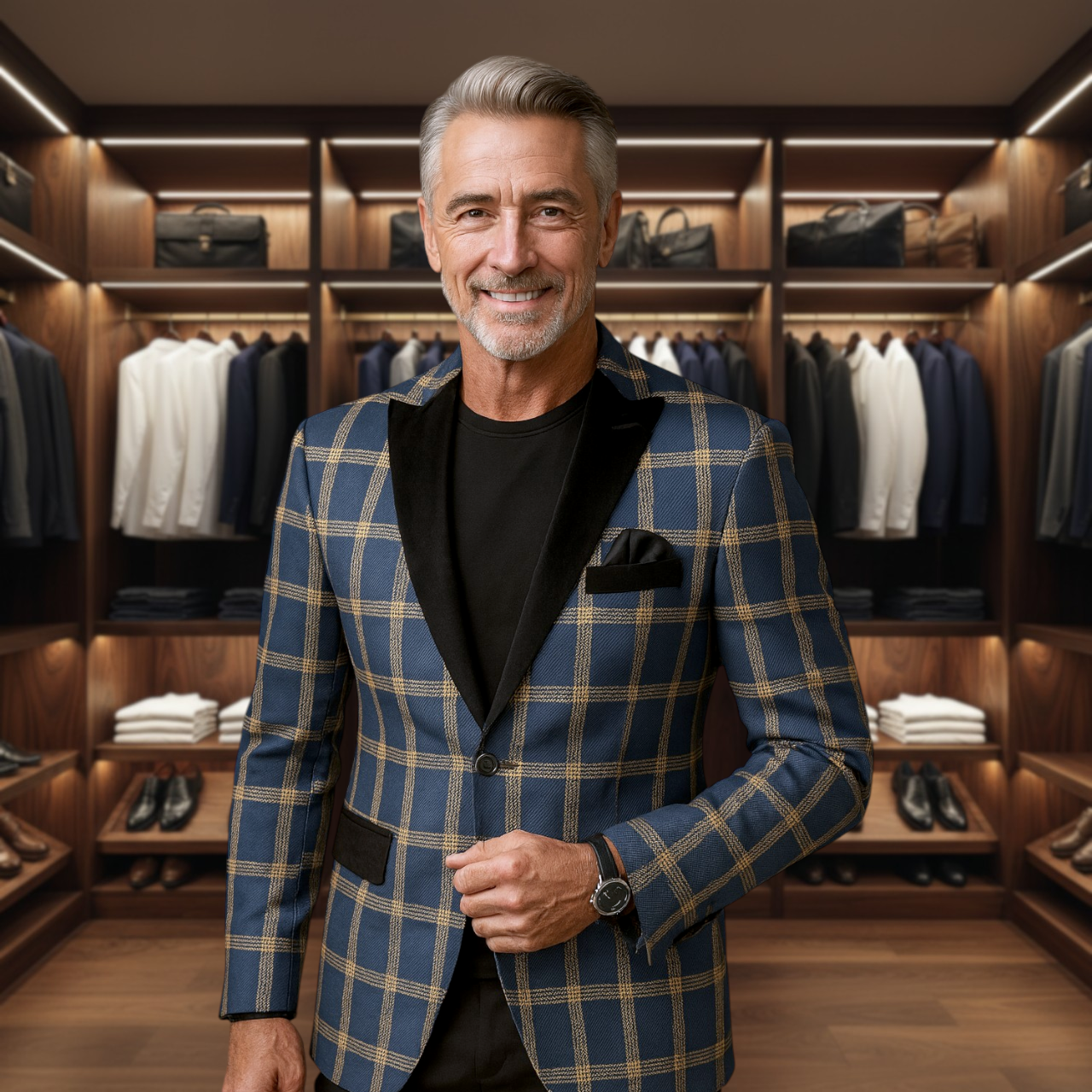 Ethan | Men’s Gentlemen's Plaid Blazer