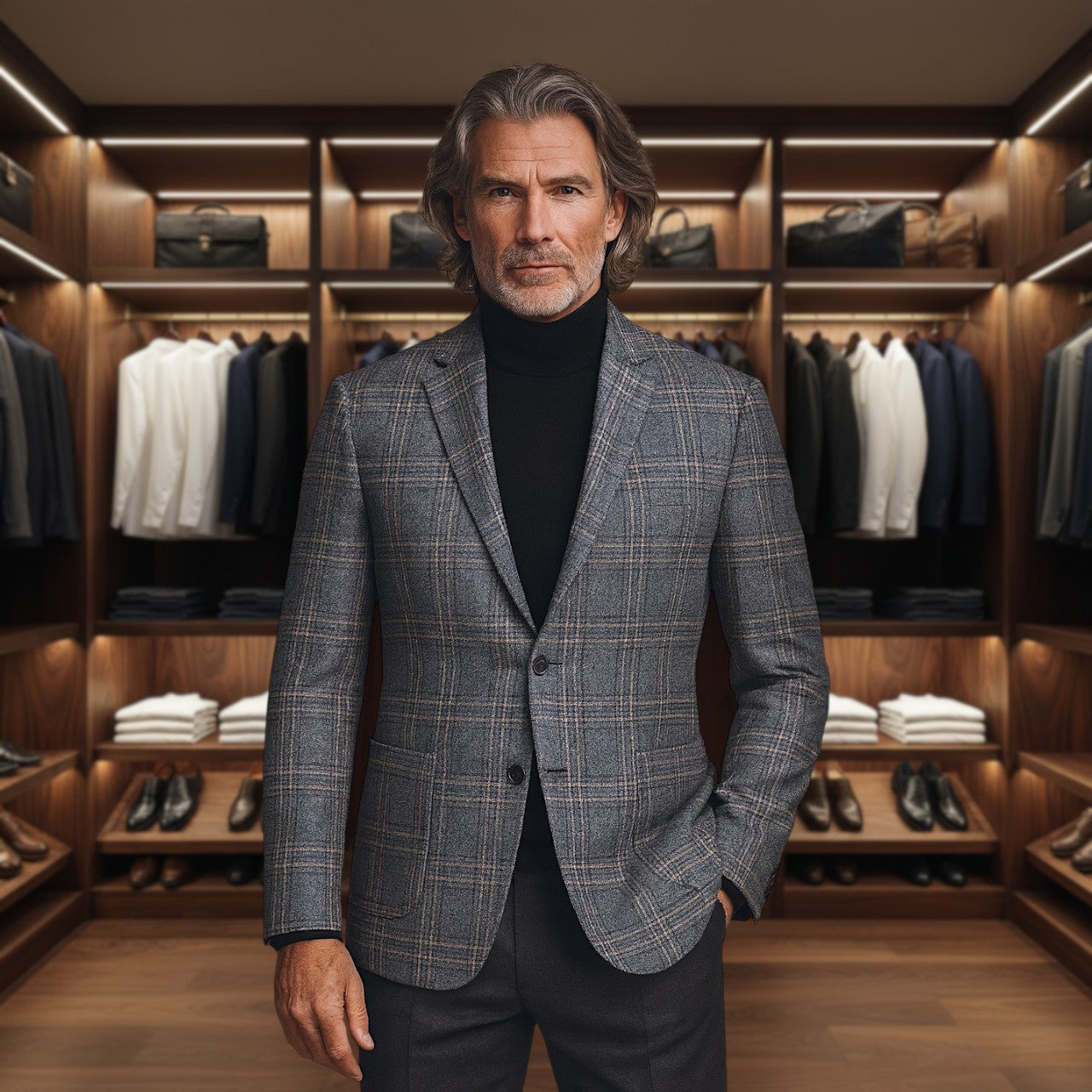 Peter | Tailored Plaid Jacket for Business